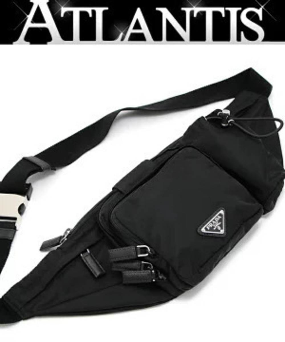 Prada Triangle Waist Bag Body Black